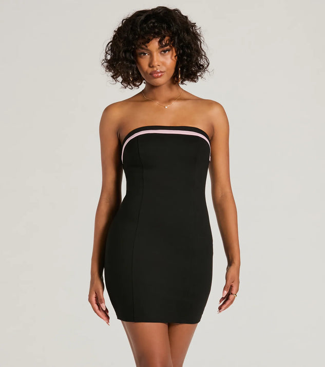 The Irresistible Confidence Lace-Up Ponte Mini Dress is a mini dress that will make a statement with its short hemline and on-trend details to have you ready for any event!