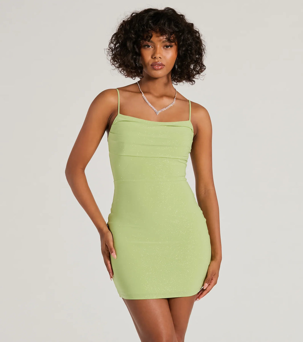 Unreal Sparkle Sleeveless Bodycon Glitter Mini Dress | Windsor Unreal Sparkle Sleeveless Bodycon Glitter Mini Dress | Windsor