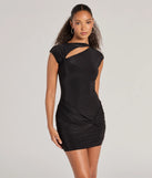 The Cutout And About Cap Sleeve Bodycon Mini Dress is a mini dress that will make a statement with its short hemline and on-trend details to have you ready for any event!