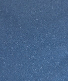 Revamp your 2025 wardrobe with this chic addition, the Sparkle So Rare Halter Glitter Satin Mini Dress in denim blue, perfect for elevating your style in the new year.