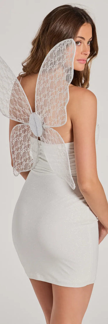 Revamp your 2025 wardrobe with this chic addition, the Shimmer With Beauty Glitter Corset Mini Dress in white, perfect for elevating your style in the new year.