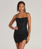 Step into seasonal chic with the Luxe Design Lace-Up Pearl Rhinestone Mini Dress, a black mini dress featuring an above-the-knee cut ideal for cocktail parties, festive gatherings, or clubwear.