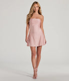 Make a bold statement in the So Your Vibe Strapless A-line Mini Dress in pink, the perfect summer dress for weddings, cocktail hours, nights out, and/or seasonal celebrations.