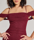 Flaunt your silhouette in the tight Glam Affair Cold-Shoulder Glitter Mesh Mini Dress in wine, a bodycon dress that empowers your look with bold style and effortless edge.
