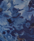 Step into winter chic with the Thriving Sultry Lace-Up Abstract Print Mini Dress, a blue mini dress featuring an above-the-knee cut ideal for cocktail parties, festive gatherings, or clubwear.
