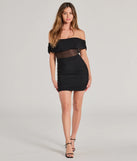 Make a bold statement in the V.I.P Chic Off-The-Shoulder Mesh Mini Dress in black, the perfect summer dress for weddings, cocktail hours, nights out, and/or seasonal celebrations.