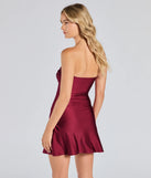 Feel confident and photo-ready in the So Your Vibe Strapless A-line Mini Dress, a wine graduation dress perfect for 2025 ceremonies and parties.