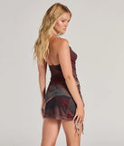 Own every entrance in the Daring Diva Abstract Print Cutout Halter Mini Dress, a wine party dress perfect for milestone birthdays and grad parties, or dancing through summer nights and unforgettable bachelorette celebrations.