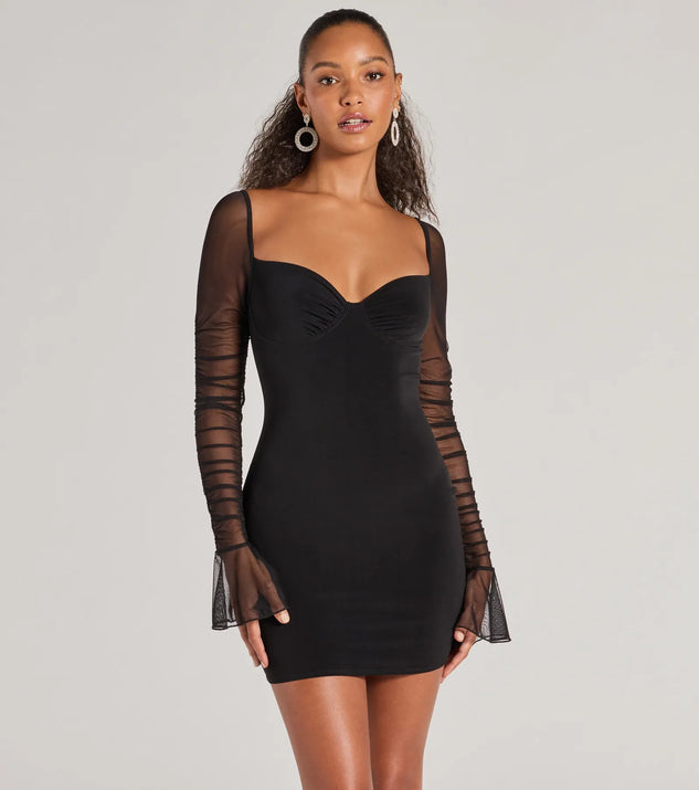 Shop Windsor Chic Affair Ruched Bell Sleeve Bodycon Mini Dress Online β Trendy & Affordable Fashion Shop Windsor Chic Affair Ruched Bell Sleeve Bodycon Mini Dress Online β Trendy & Affordable Fashion