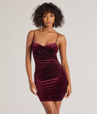 Sultry And Luxe Glitter Velvet Bodycon Mini Dress