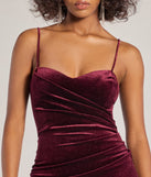 Sultry And Luxe Glitter Velvet Bodycon Mini Dress