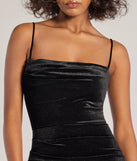 Enchanted Luxe Sleeveless Velvet Glitter Mini Dress