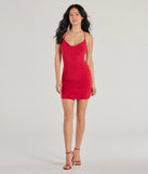 Make a bold statement in the Bring The Heat Ruched Bodycon Mini Dress in red, the perfect summer dress for weddings, cocktail hours, nights out, and/or seasonal celebrations.