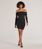 Style your seasonal looks with the Pop Of Glam Long Sleeve Glitter Mini Dress, a trend-right, fall dress designed for any plan on your calendar with new and unqiue details.