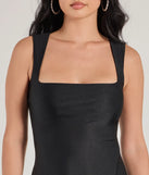 Bring high-impact style to your nightlife in the Style Goals Square Neck A-Line Mini Dress, a bold black club dress made for dancing, parties, and unforgettable nights.