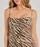 Chic Instincts Zebra Print Sleeveless Mini Dress