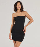 Step into seasonal chic with the Classic Crepe Strapless Bodycon Mini Dress, a multi-color mini dress featuring an above-the-knee cut ideal for cocktail parties, festive gatherings, or clubwear.