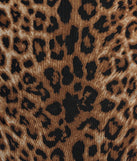 Wild Glam Ruched Leopard Print Mini Dress, a trendy brown mini dress featuring modern details and a fresh seasonal hue, perfect for creating chic 2025 looks.