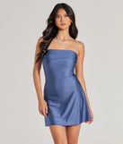 Shine with confidence, elegance, and standout style in the So Your Vibe Strapless A-line Mini Dress—a denim blue graduation dress designed with a fresh silhouette and the latest trends.