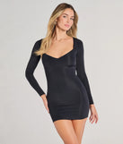 Flaunt your silhouette in the tight Heart For Sultry Open Back Bodycon Mini Dress in black, a bodycon dress that empowers your look with bold style and effortless edge.