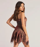 Sassy Status Leopard Print Drop Waist Mini Dress, a trendy brown mini dress featuring modern details and a fresh seasonal hue, perfect for creating chic 2025 looks.