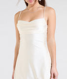 Shine with confidence, elegance, and standout style in the Sleek Sophistication A-Line Pleated Mini Dress—a ivory graduation dress designed with a fresh silhouette and the latest trends.