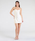 Make a bold statement in the Sleek Sophistication A-Line Pleated Mini Dress in ivory, the perfect summer dress for weddings, cocktail hours, nights out, and/or seasonal celebrations.