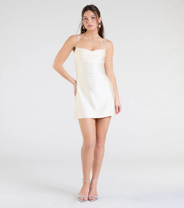 Sleek Sophistication A-Line Pleated Mini Dress | Windsor