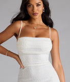 Bring high-impact style to your nightlife in the Forever Dazzline Lace-Up Sequin Bead Mini Dress, a bold white club dress made for dancing, parties, and unforgettable nights.