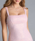 Own every entrance in the Vision Of Perfection Sequin Bead Mini Dress, a pink party dress perfect for milestone birthdays and grad parties, or dancing through summer nights and unforgettable bachelorette celebrations.