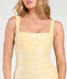 Shine with confidence, elegance, and standout style in the Shine Bright Sleeveless Cutout Sequin Mini Dress—a yellow graduation dress designed with a fresh silhouette and the latest trends.