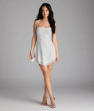 Own every entrance in the Sparkling Perfection Rhinestone A-Line Mini Dress, a white party dress perfect for milestone birthdays and grad parties, or dancing through summer nights and unforgettable bachelorette celebrations.