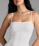 Bring high-impact style to your nightlife in the Sparkling Perfection Rhinestone A-Line Mini Dress, a bold white club dress made for dancing, parties, and unforgettable nights.