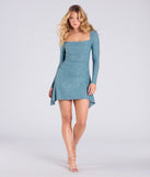 Memorable Shine A-Line Glitter Mini Dress