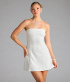 Shine with confidence, elegance, and standout style in the Forever Chic Drop Waist A-line Mini Dress—a white graduation dress designed with a fresh silhouette and the latest trends.
