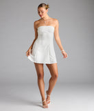Shine with confidence, elegance, and standout style in the Forever Chic Drop Waist A-line Mini Dressa white graduation dress designed with a fresh silhouette and the latest trends.