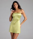 Stunning Number Cutout A-Line Satin Mini Dress