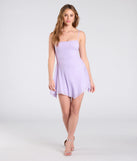 Own every entrance in the Sparkling Perfection Rhinestone A-Line Mini Dress, a lavender party dress perfect for milestone birthdays and grad parties, or dancing through summer nights and unforgettable bachelorette celebrations.