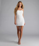 Bring high-impact style to your nightlife in the Enhance Your Chic Strapless Faux Pearl Mini Dress, a bold white club dress made for dancing, parties, and unforgettable nights.