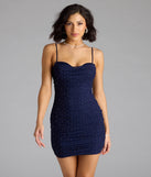 Flaunt your silhouette in the tight Life Of The Party Rhinestone And Pearl Mini Dress in navy blue, a bodycon dress that empowers your look with bold style and effortless edge.