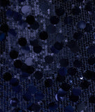 Bring high-impact style to your nightlife in the Issa Celebration Open-Back Sequin Mini Dress, a bold navy blue club dress made for dancing, parties, and unforgettable nights.