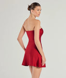 Own every entrance in the So Your Vibe Strapless A-line Mini Dress, a red party dress perfect for milestone birthdays and grad parties, or dancing through summer nights and unforgettable bachelorette celebrations.