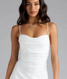 Shine with confidence, elegance, and standout style in the Set The Vibe Asymmetric A-Line Mini Dress—a white graduation dress designed with a fresh silhouette and the latest trends.