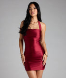 Curves On Display Halter Bodycon Mini Dress