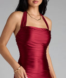 Curves On Display Halter Bodycon Mini Dress