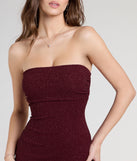 Disco Queen Strapless Glitter Mini Dress