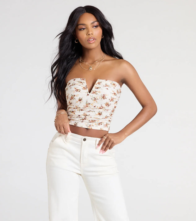 Cutesy Vibe Floral Lace Tube Top | Windsor
