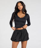 From bold to effortless, the Start With The Basic V-Neck Crop Top lets you define your vibe with black tops that speak your style.