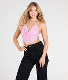 The Life Of the Party Rhinestone Open Back Crop Top in pink brings edge and energy to your vibe, ready to elevate any festival look or concert outfit.