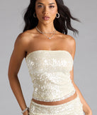 High Shine Sequin Tube Top